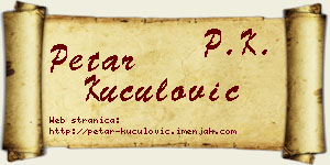 Petar Kuculović vizit kartica